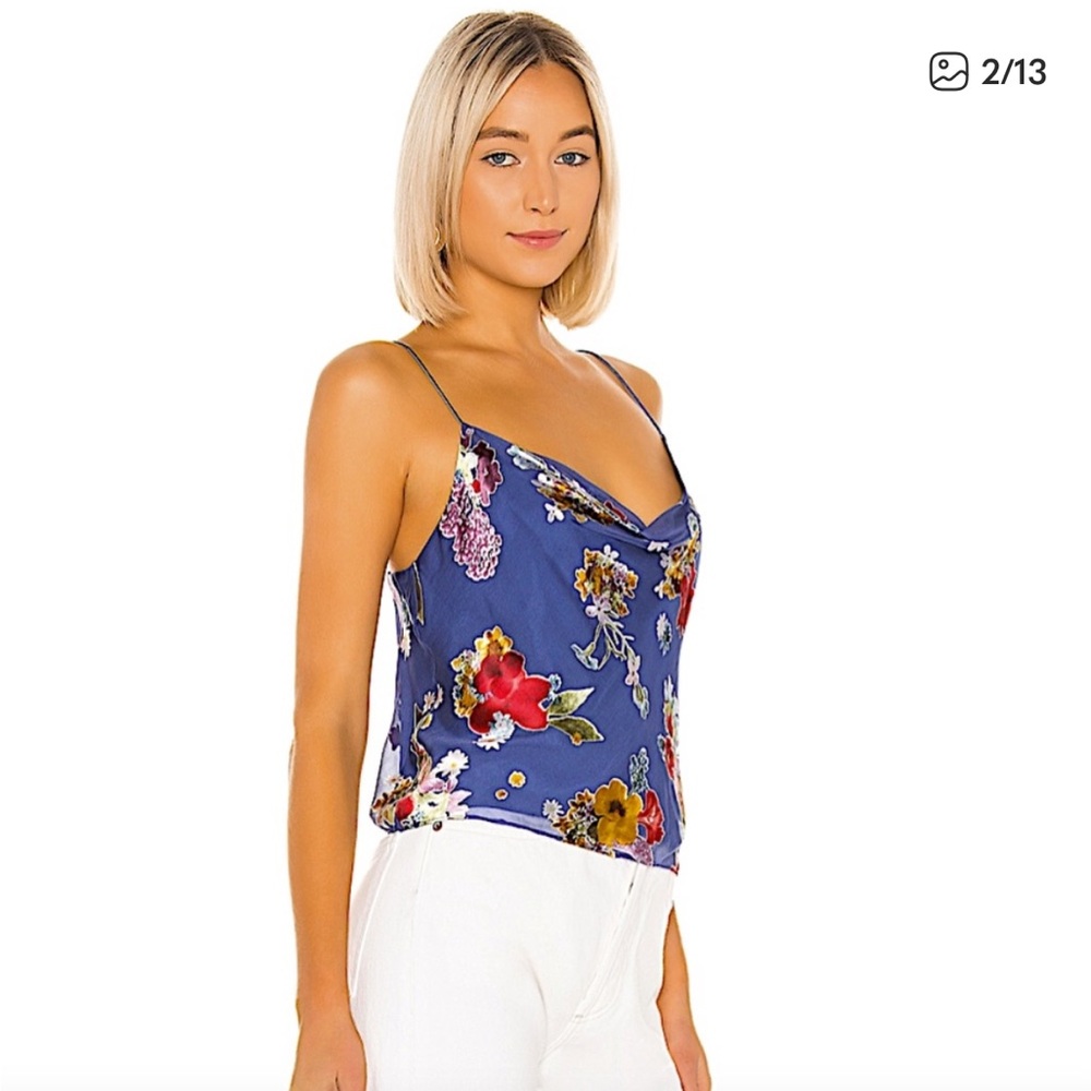 Harmon Floral Drapey Camisole Alice + Olivia